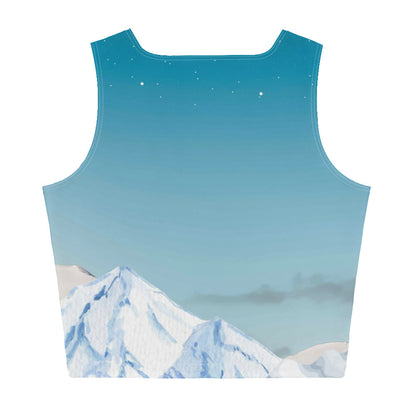 Schneeleoparden Crop-Top