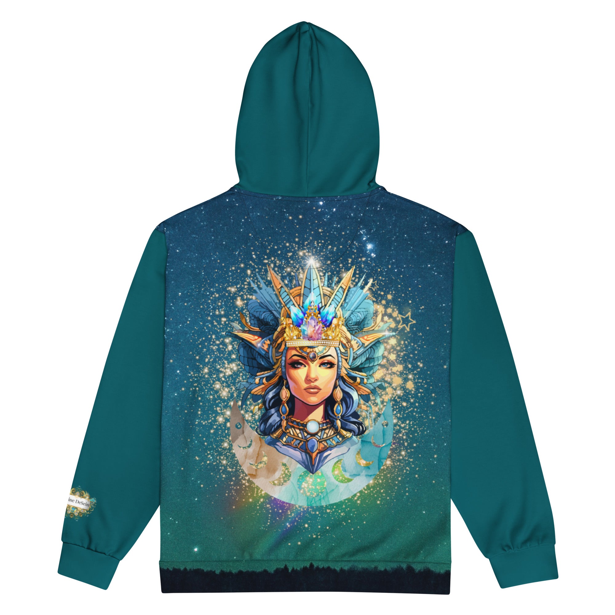 Neith Göttin - Unisex Zip-Hoodie Ozeanblau