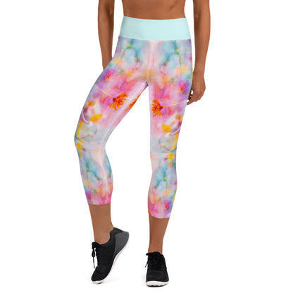 Aquarell-Capri-Leggings