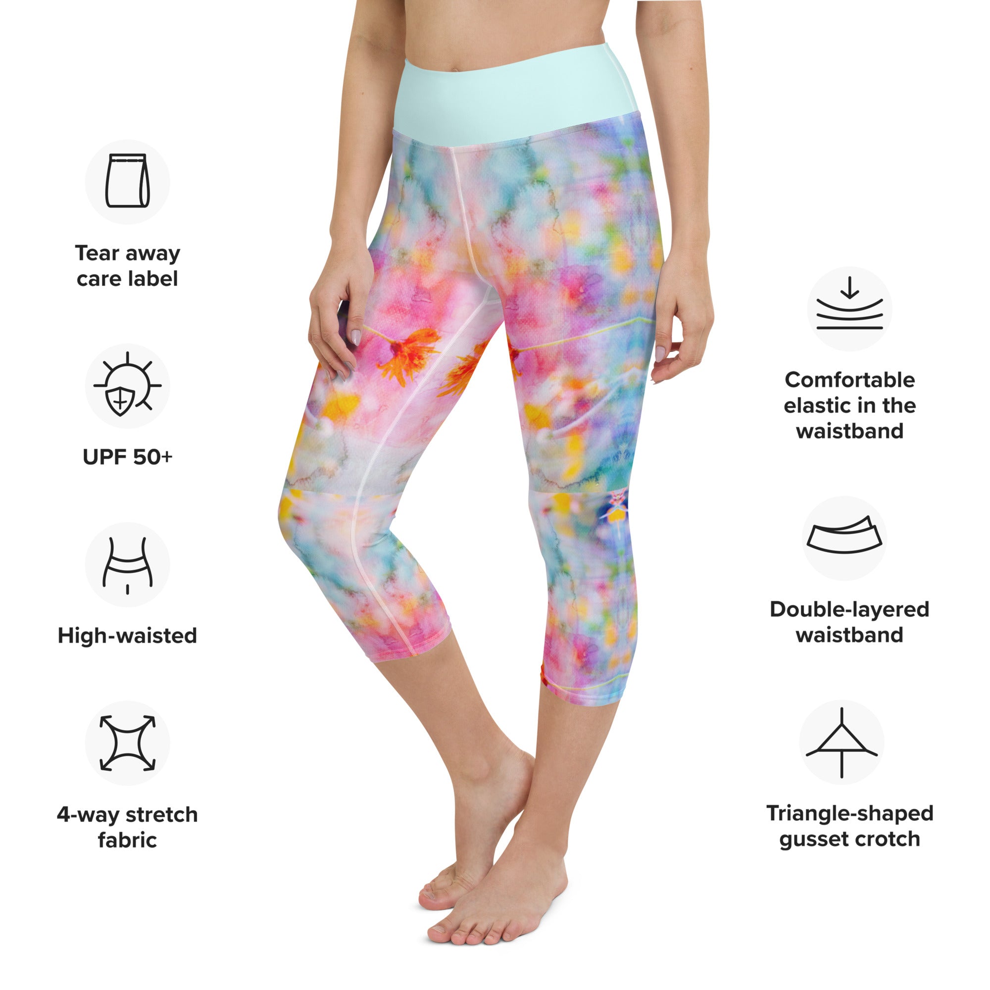 Aquarell-Capri-Leggings