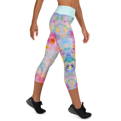 Aquarell-Capri-Leggings